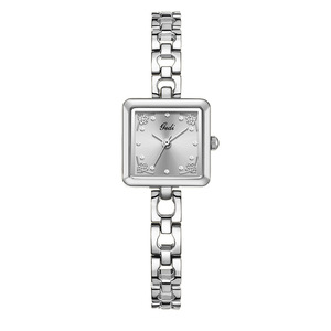 Reloj de pulsera cuadrado para mujer, estilo retro, pequeño, plateado, de nicho. - Product Image 3