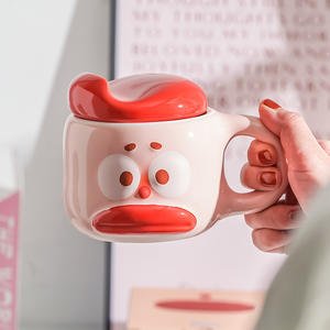 Taza de Cerámica Big Fool con Tapa de 350 ml, Diseño Creativo y Divertido para Regalo - Product Image 4