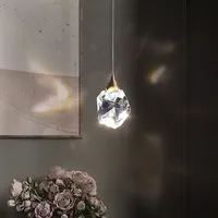 Lustre LED en cristal, luminaires suspendus pour la décoration de la maison, luminaires suspendus pour salle à manger, chambre à coucher, restaurant, bar, abat-jour suspendus
