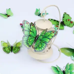 Горячая Распродажа красивая бабочка магнит на холодильник двухслойная 3D бабочка Настенная Наклейка