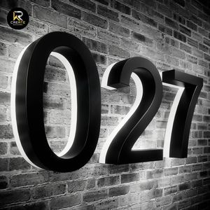 Chất lượng cao chiếu sáng thư kênh hộp với cửa sau Nhà Số tấm thiết kế ra cửa nhà hàng dẫn ánh sáng thư - Product Image 2