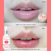 Sérum Lèvres Rose Traitant les Lèvres Foncées, Soin Huile Essentielle Hydratante pour Lèvres
