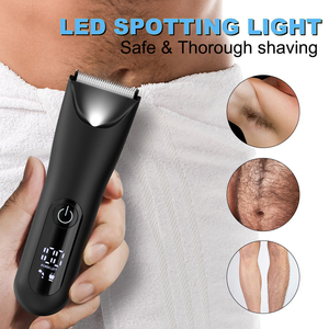 Afeitadora Corporal Eléctrica IPX6 para Hombres, Recortadora de Vello Íntimo, Kit de Depilación, Recortadora de Barba y Afeitadora de Espalda - Product Image 6