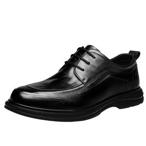 Chaussures en cuir pour hommes de haute qualité 2025, grande taille, bout carré, dessus en cuir de vache véritable, respirantes, à lacets, semelles antidérapantes - Product Image 2