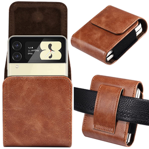Riñonera de cuero móvil minimalista, monedero para teléfono móvil, billetera para <span class=keywords><strong>Motorola</strong></span> <span class=keywords><strong>RAZR</strong></span> Samsung <span class=keywords><strong>Z</strong></span> Flip 3 4 5 5G, riñonera para teléfono - Product Image 1