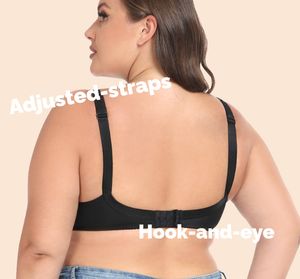 Sujetador con aros ultrafinos para busto grande - <span class=keywords><strong>Copa</strong></span> completa, soporte suave, tirantes ajustables, malla y talla grande británica (85-110CDEF) - Product Image 4