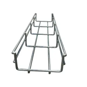 High quality galvanized steel wire mesh basket with buckle stainless steel wire mesh cable tray
