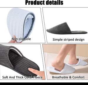 Pantuflas Desechables Blancas Cómodas para Huéspedes, Paquete para Hotel, Spa, Viajes, Hogar, Aptas para Adultos, Punta Cerrada, Súper - Product Image 5