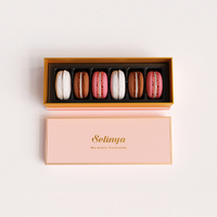 Umweltfreundliche Maßgefertigte Macaron-Verpackungsbox Premium Lebensmittelgeeignete Geschenkbox mit Logo für Bäckereimarken
