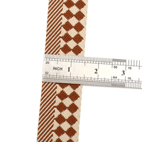 Haute qualité 38mm Polyester Jacquard sangle sac sangle forte diamant motif sangle pour animal de compagnie collier meubles guitare