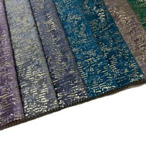 Tela de cortina ignífuga de hotel de terciopelo con estampado dorado precioso al por mayor para sala de estar - Product Image 1