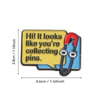 Divertido Pin de Esmalte Clippy, Pin de Solapa con Meme de 'Collecting Pins'