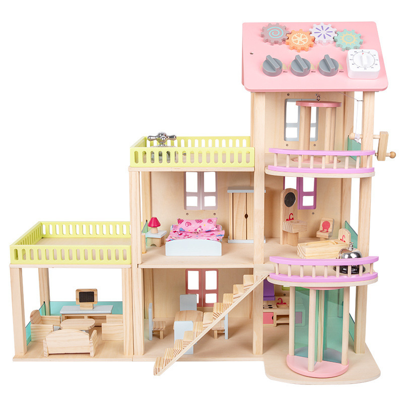 COMMIKI Wooden Large Villa Princess House