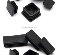 Protecteur de sol en plastique carré rond rectangleTube Inserts capuchon d'extrémité noir pour meubles chaise Table bureau pieds pieds de jambe