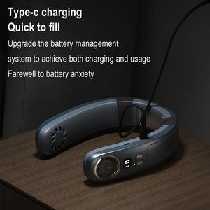 พัดลมคล้องคอแบบไร้ใบพัด พร้อมโลโก้สั่งทำได้ ใช้ความเย็นจากน้ำแข็ง ชาร์จไฟได้ ใช้เป็นเครื่องปรับอากาศแบบพกพา - Product Image 4