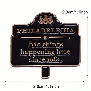 "ฟิลาเดลเฟียสิ่งไม่ดีเกิดขึ้นที่นี่ตั้งแต่1682" อุปกรณ์เสริมป้ายป้ายถนนตลก - Product Image 4