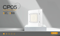 Lumière de canopée LED 150W certifiée CE, efficacité 150lm/W, IP65, faisceau 120°, blanc neutre 4100K, garantie 5 ans, en aluminium, montage mural