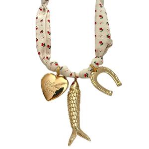 Collier Bandana pour Femme en Acier Inoxydable et Laiton, avec Pendentif Fille <span class=keywords><strong>de</strong></span> la Plage en <span class=keywords><strong>Course</strong></span>, Thème Océan, Style Mode - Product Image 3