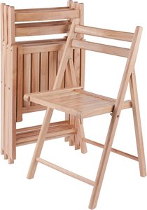 Juego de Sillas Plegables de Teca, Taburete de Madera, Sillas Colgantes Plegables de Bambú de 4 Piezas para Exteriores - Product Image 6