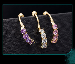<span class=keywords><strong>Piercing</strong></span> de acero quirúrgico para ombligo, <span class=keywords><strong>Piercing</strong></span> para el ombligo, joyas, 4 unidades - Product Image 6