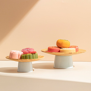 Plato Redondo de Bambú para Frutas con Forma de Hongo, Estilo Fresco y Bonito, Platos para Fiestas - Product Image 1