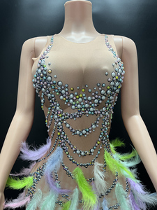 Birthday <strong>Outfit</strong> Luxurious Beaded 2025 <strong>Evening</strong> Dresses With Rhinestone <strong>Formal</strong> Gala Costumes