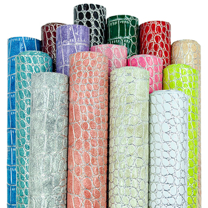 Venta al por mayor de imitación de piel de cocodrilo de imitación de cuero para bolsa de lujo azadas funda de teléfono de cuero de cocodrilo en relieve de cuero pu - Product Image 6