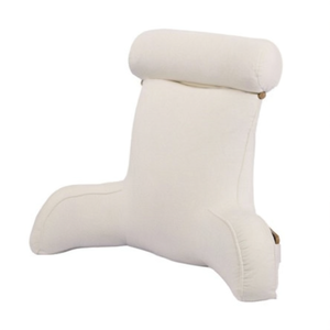 Functional Reading Pillow For <b>Sofa</b> Bed 75x55cm White Polyester Cotton Removable Washable Back <b>Support</b> <b>Cushion</b> - Product Image 1