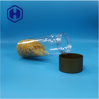 Vente en gros de pots cylindriques ronds en plastique PET transparent pour bonbons, aliments, avec bouchons à vis, étanches, sans BPA, pour collations, aliments pour bébés