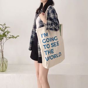 Sac fourre-tout de shopping de luxe en toile de haute qualité, écologique, grande capacité, avec logo personnalisé imprimé, poignée en corde, fermeture éclair réutilisable - Product Image 2