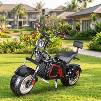 Scooter électrique Citycoco style vintage 4000W avec pneus larges, batterie lithium 60V, vélo électrique pour adultes, cyclomoteur