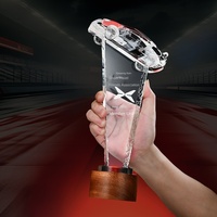 Trophée de voiture en cristal / Récompense de course tout-terrain |   Modèle de compétition automobile personnalisé autorisé 4S