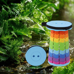 كرسي قابل للطي محمول من البلاستيك، مقعد تلسكوبي قابل للانكماش للتخييم والصيد والحدائق - Product Image 2