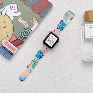 <span class=keywords><strong>Bracelet</strong></span> en Silicone <span class=keywords><strong>Transparent</strong></span> givré à motif de dessin animé pour <span class=keywords><strong>Apple</strong></span> <span class=keywords><strong>Watch</strong></span> 41mm 45mm toutes tailles de montre pour iWatch 7 6 5 - Product Image 4