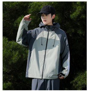 Chaqueta Deportiva Juvenil de Moda, Nueva, Personalizada de la Marca Aoyema, Cortavientos, Estilo Informal con Rayas, Cuello Alto y Capucha - Product Image 6