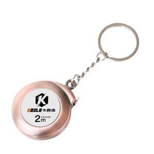 Koslo Mini Tape Measure 2M Stainless Steel Self-Winding Keychain Measuring Tape Metric Automatic Return - Product Image 3