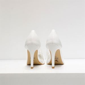 Sandales à talons aiguilles blanches pour femmes Escarpins à bout pointu de grande taille avec confort doux de haute qualité pour une utilisation estivale - Product Image 4