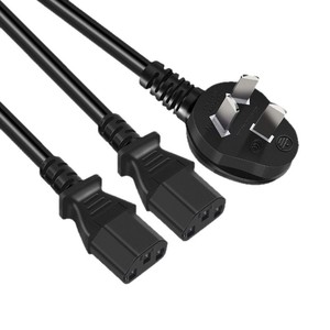 Power <b>Cable</b> 16A 250V PVC Insulated Copper Conductor Computer Use <b>Splitter</b> Plug - Product Image 1