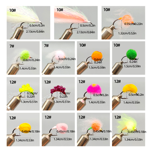 Kit de 38 piezas de huevos de pescado con <span class=keywords><strong>Flybox</strong></span> negro impermeable, moscas de trucha, señuelo de mosca de salmón de agua dulce para River Lake & Stream - Product Image 3