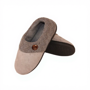 Chaussons d'intérieur en daim pour hommes G1, dessus anti-rides, mousse à mémoire de forme anti-affaissement, semelle extérieure en TPR <span class=keywords><strong>ultra</strong></span> douce, pour l'hiver - Product Image 1