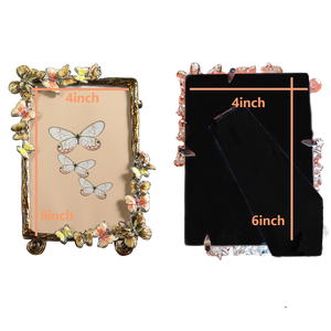 XinZhiRun Real <span class=keywords><strong>Butterfly</strong></span> Metall Foto rahmen 4x6 5 x7in, Natur inspirierte Wand kunst für Home Office Dekor - Product Image 6