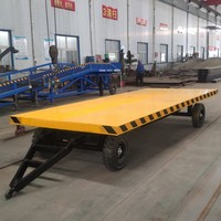 Remolque de Plataforma Industrial Robusto para Carga Pesada, para Transporte de Equipos Pesados, Fábrica, Almacén, Obra de Construcción, Carga
