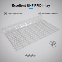 Étiquette RFID passive étanche pour vêtements, autocollant UHF ISO 18000-6C 70x17mm, puce Alien H9, étiquette RFID en stock pour étiquettes volantes de vêtements
