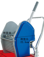Chariot de nettoyage pour hôtels et aéroports, avec poignée en aluminium bleue, capacité supérieure à 30L, cadre en PP écologique, essoreuse à pression facile à utiliser