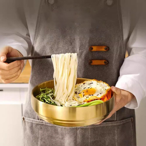 Taça Reman de qualidade alimentar Taça de salada de mistura para hotel em aço inoxidável - Product Image 3