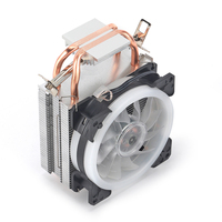 Enfriador de CPU Universal para Juegos de Computadora, con Iluminación, 2 Tubos de Cobre, Económico, TDP 95W, Lga115X 1200 1700 1851 2011 AMD FM AM2 AM3 AM4
