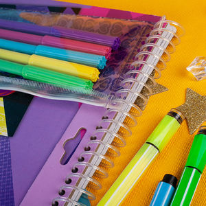 BSCI, venta de fábrica, libro de dibujo de bocetos en espiral púrpura, juguetes de pintura para niños con fabricantes de colores - Product Image 5