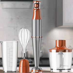 Mixeur plongeant filaire 1100W à vitesse variable avec déclencheur, 5 en 1, émulsifiant à bâton avec hachoir <span class=keywords><strong>pour</strong></span> soupes, aliments <span class=keywords><strong>pour</strong></span> bébés, smoothies - Product Image 1