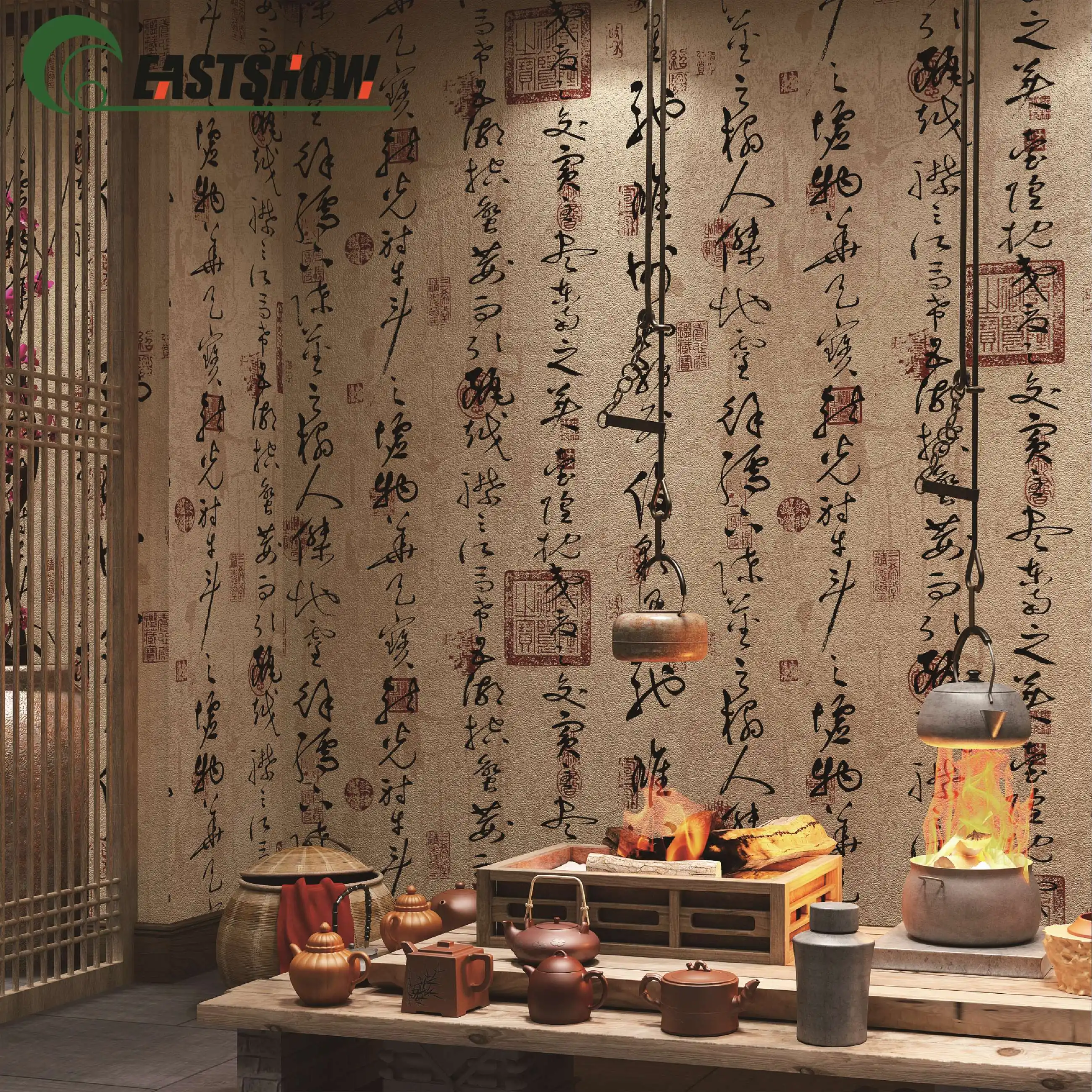 Nuovo stile Cinese carta da parati del pvc carta da parati per pareti decorazione