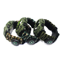 Überlebens-Geschenk Paracord Outdoor Notfall-Uhr, Kinder Männer Frauen Uhr
